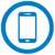 phone icon blue
