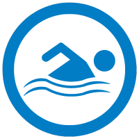 blue swim icon